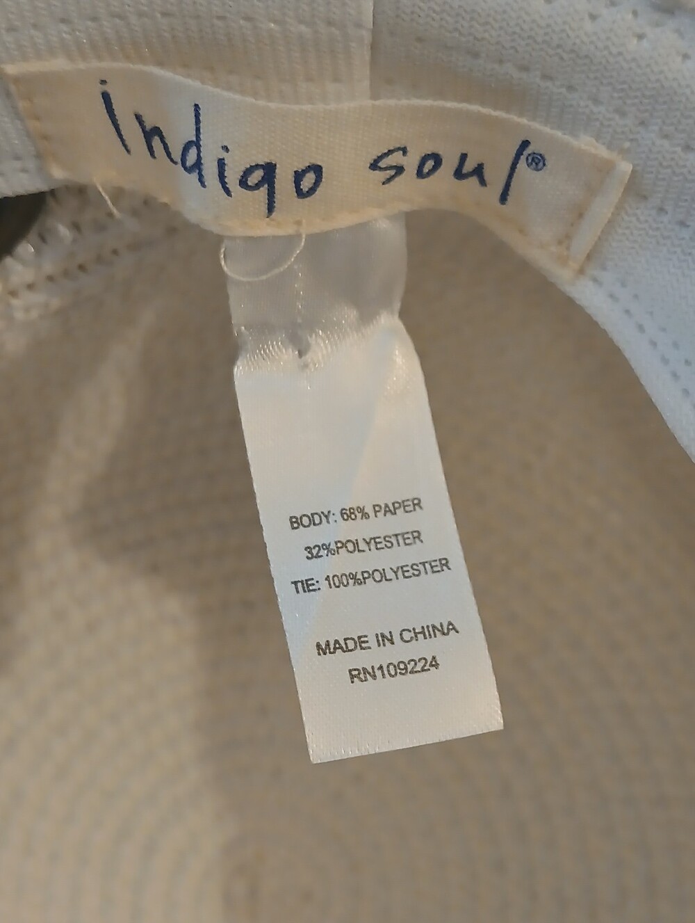 𝐈𝐧𝐝𝐢𝐠𝐨 𝐒𝐨𝐮𝐥 𝐖𝐡𝐢𝐭𝐞 𝐓𝐢𝐞 𝐅𝐥𝐨𝐩𝐩𝐲 𝐇𝐚𝐭 - Picture 9 of 11